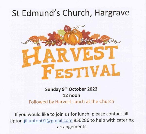 Harvest Festival Oct 22